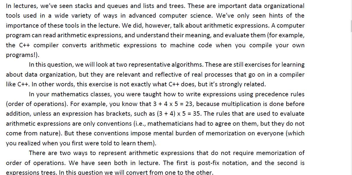 Solved In lectures, we've seen stacks and queues and lists | Chegg.com