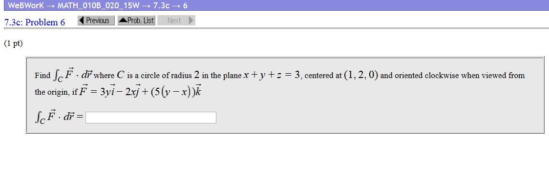 Find int C F. dr where C is a circle of radius 2 in | Chegg.com
