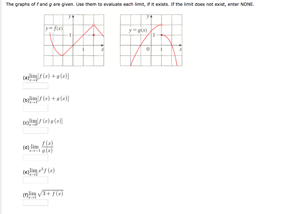 Solved The Graphs Of F And G Are Given. Use Them To Evaluate | Chegg.com