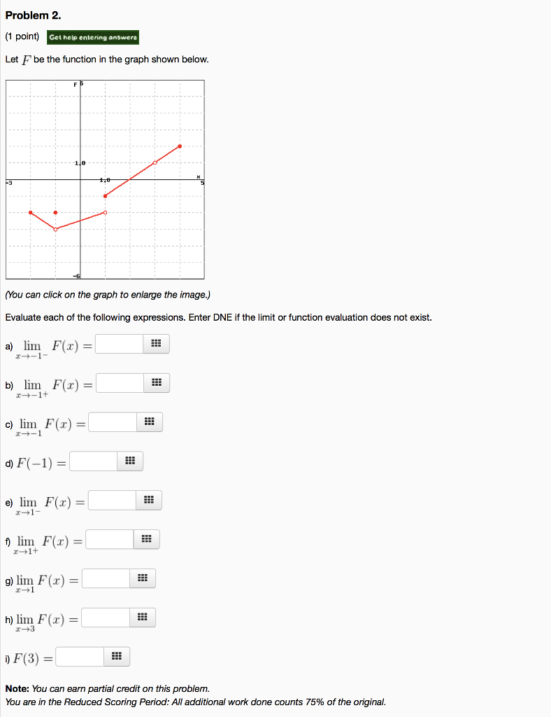 Solved Problem 2. (1 point) Let F' be the function in the | Chegg.com