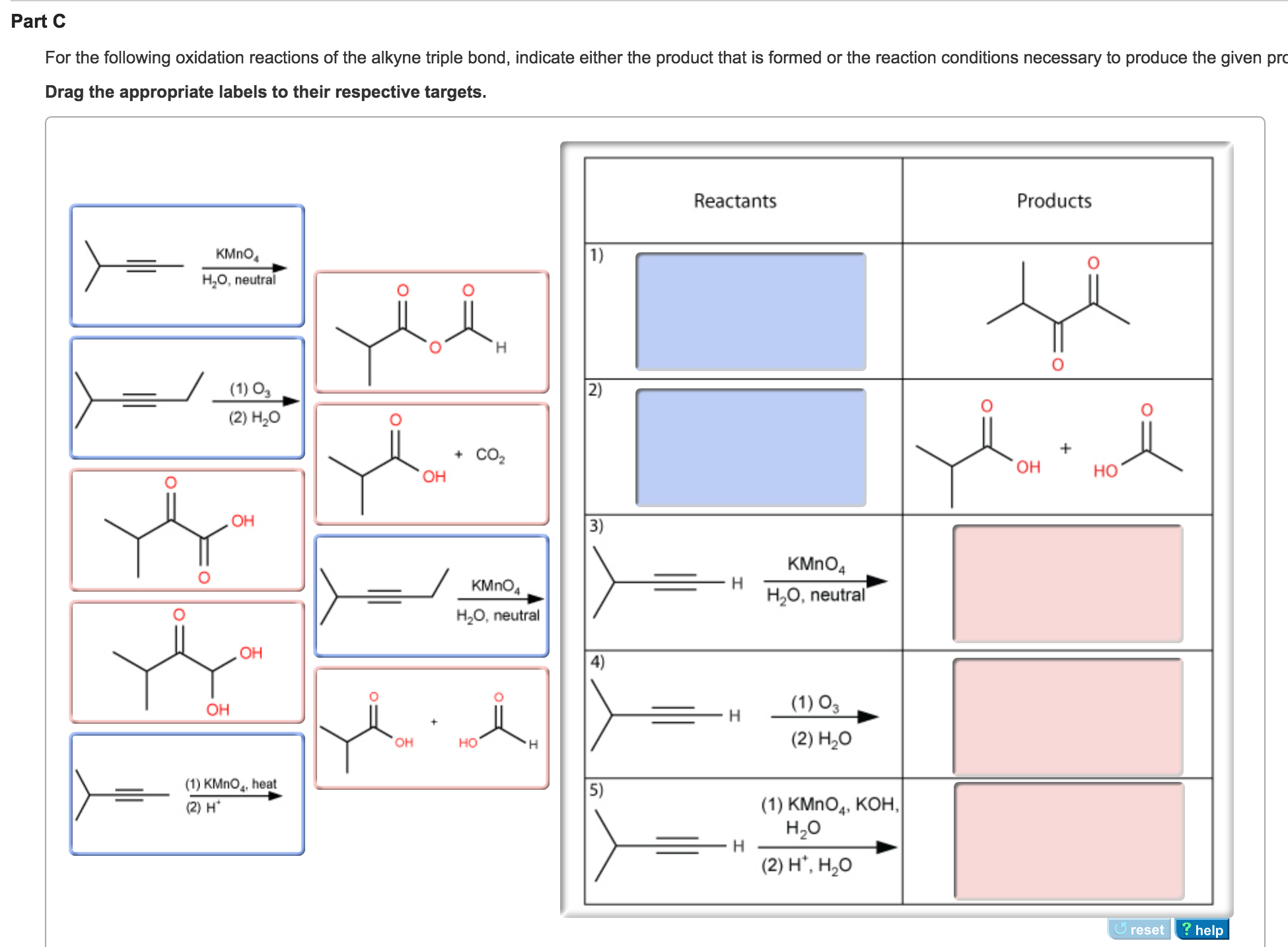 Solved Part C For the following oxidation reactions of the | Chegg.com