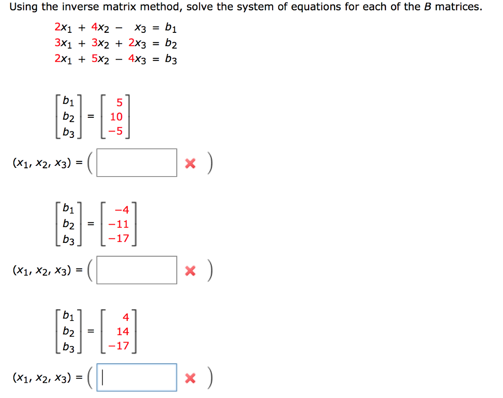 How To Solve A System Of Equations With Inverse Matrices Tessshebaylo 5243