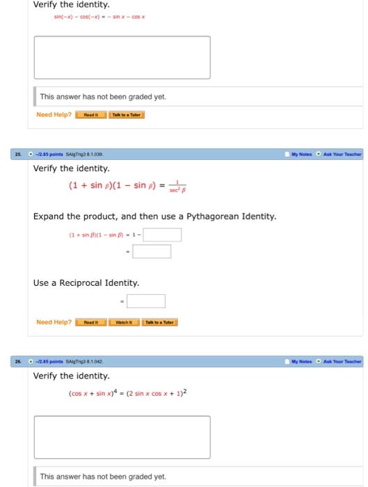 Solved Verify the identity. Verify the identity. (1+sin | Chegg.com