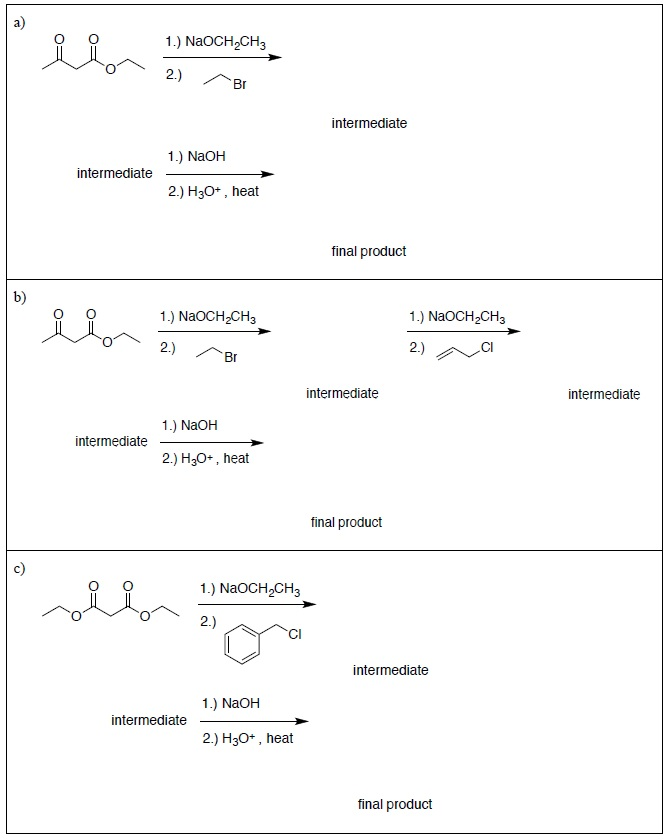 Solved Give the intermediate(s) as well as the final product | Chegg.com