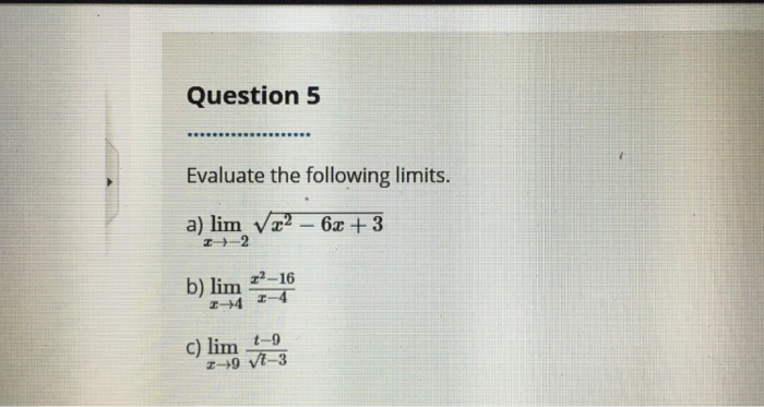 Solved Evaluate The Following Limits. Lim_x Rightarrow -2 | Chegg.com