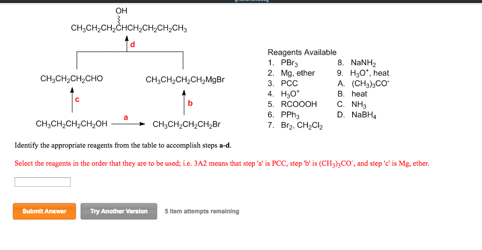 Solved Identify The Reagents To Be Used In The Following Chegg Com