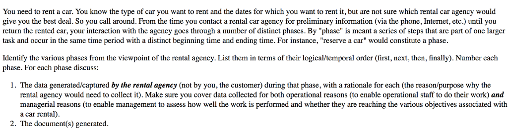 Solved Phase Data Rationale Documents Captured/Stored Type | Chegg.com