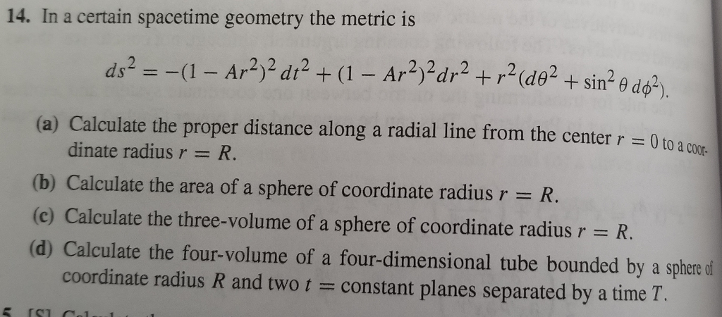 curved space coordinate radius curved space coordinate radius