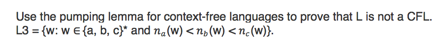 Pumping Lemma For Context Free Languages To Prove