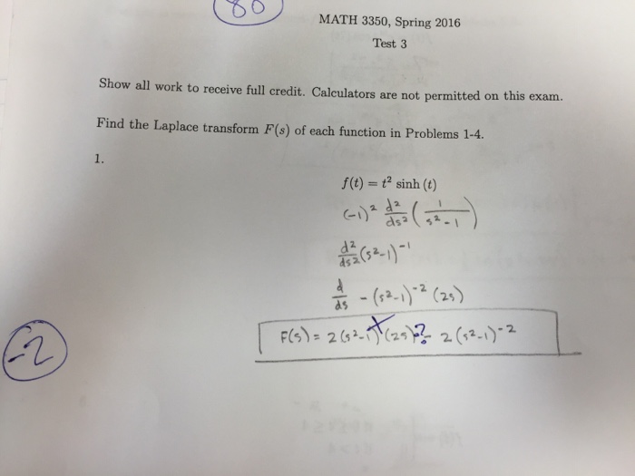 Solved Show all work to receive full credit. Calculators are | Chegg.com