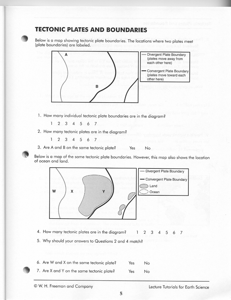 Tectonic Plate Practice Worksheet Answer Key / Plate Tectonic Worksheet