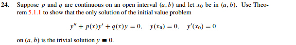 Solved Find Solution 24. Suppose p and q are continuous on | Chegg.com