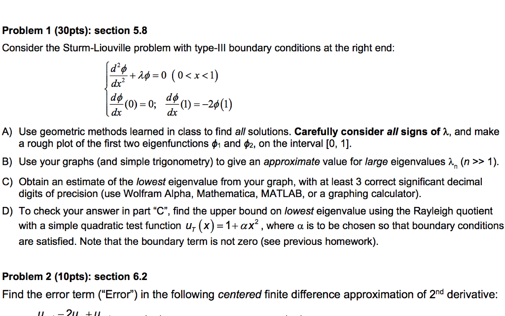 Solved Problem 1 (30pts): section 5.8 Consider the | Chegg.com