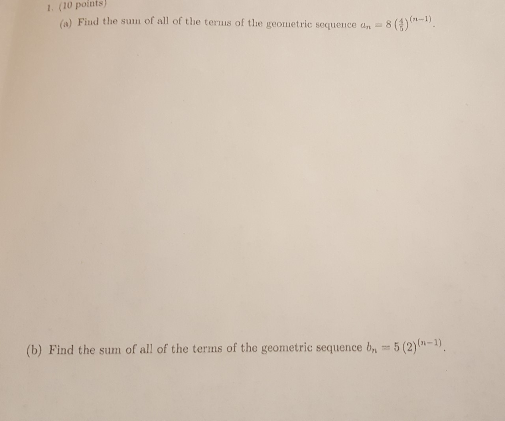 sum of all terms geometric sequence