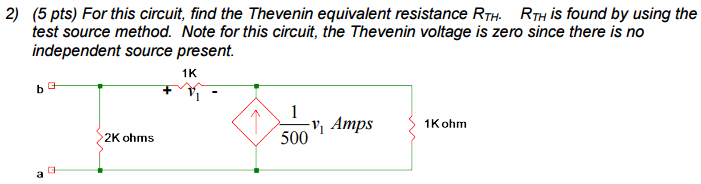 Solved For this circuit, find the Thevenin equivalent | Chegg.com