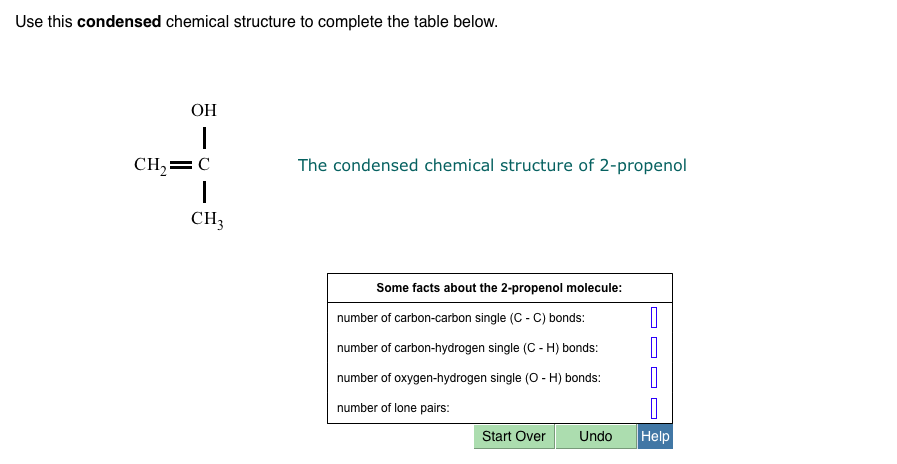 Solved Use This Condensed Chemical Structure To Complete The | Chegg.com