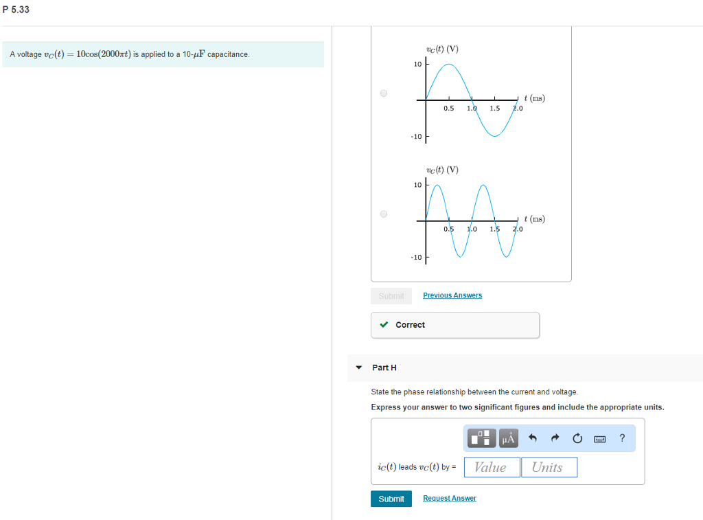 Solved P 5.33 Construct a phasor diagram. Draw the phasors | Chegg.com
