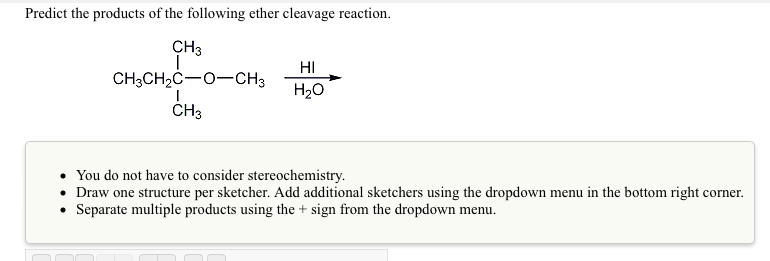 Solved Predict the products of the following ether cleavage | Chegg.com