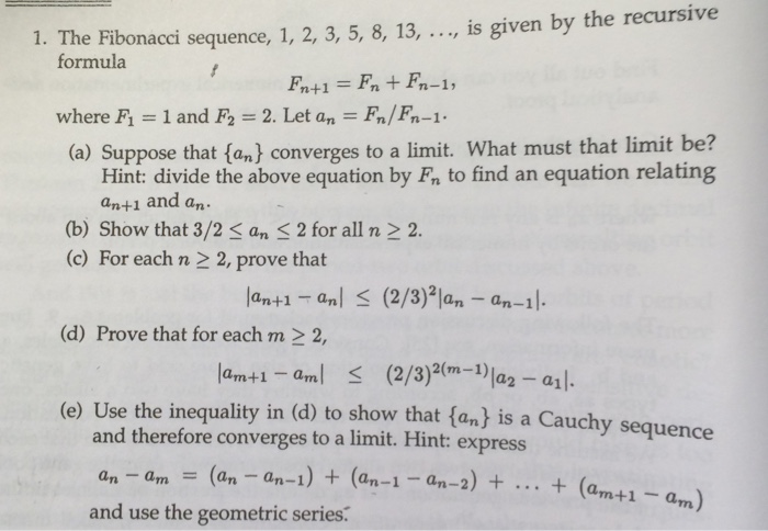 Solved The Fibonacci Sequence 1 2 3 5 8 13 Is | Images and Photos finder