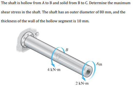 solved-the-shaft-is-hollow-from-a-to-b-and-solid-from-b-to-chegg