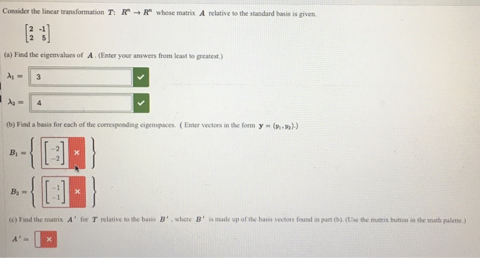 Solved Consider The Linear Transformation T R N Rightarrow