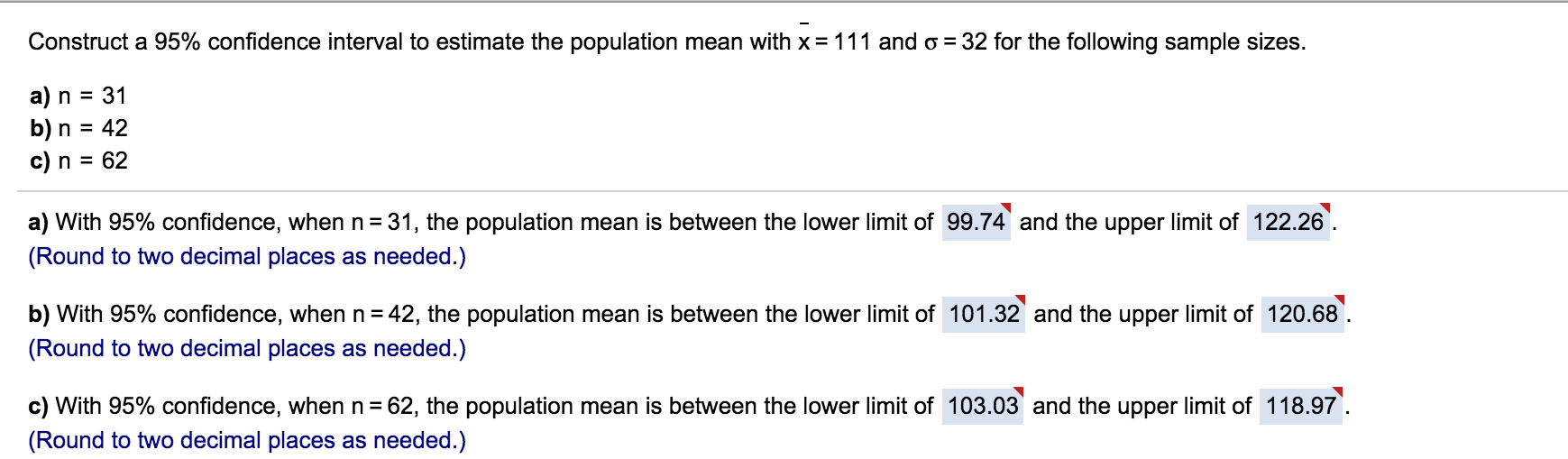 Solved Construct a 95% confidence interval to estimate the | Chegg.com