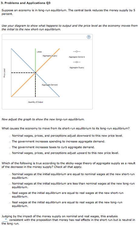 Solved 3. Problems and Applications Q3 Suppose an economy is | Chegg.com