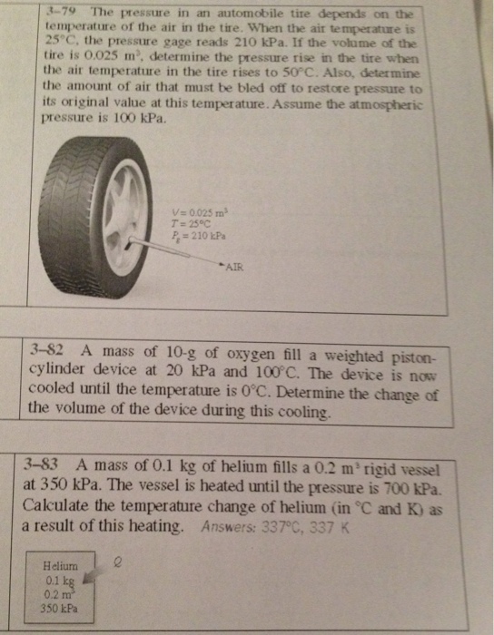 Solved The pressure in an automobile tire depends on the
