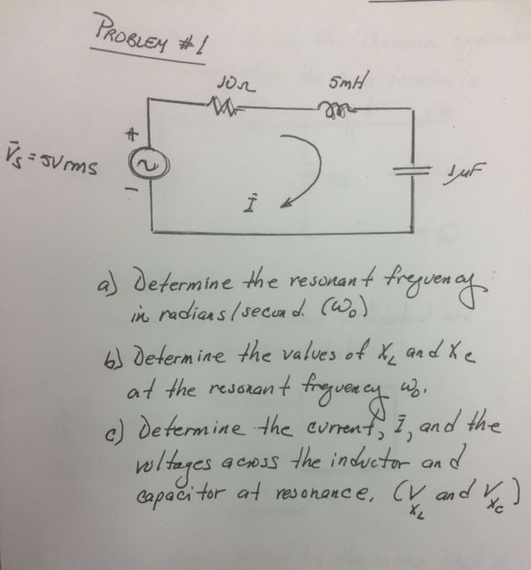 Solved a) Determine the resonant frequency in