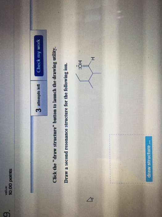 Solved Draw a second resonance structure for the following