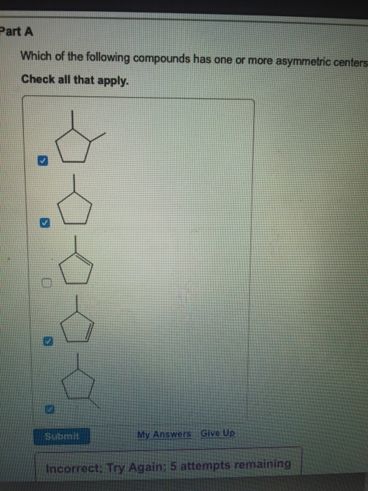 Solved Part A Which Of The Following Compounds Can Exist As | Chegg.com