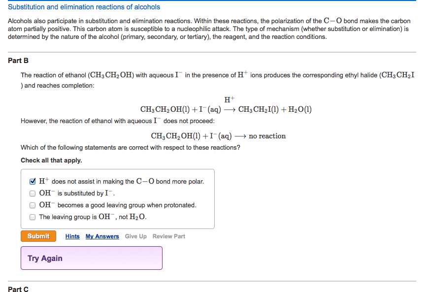 Solved Alcohols are acidic in nature. Therefore, a strong | Chegg.com