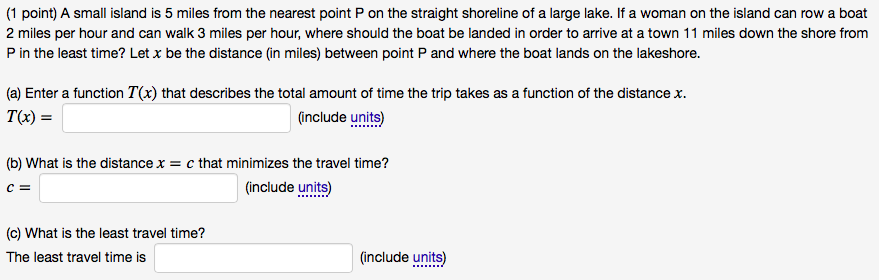 solved-a-small-island-is-5-miles-from-the-nearest-point-p-on-chegg