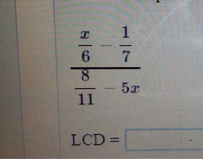 how to find lcd of a complex fraction