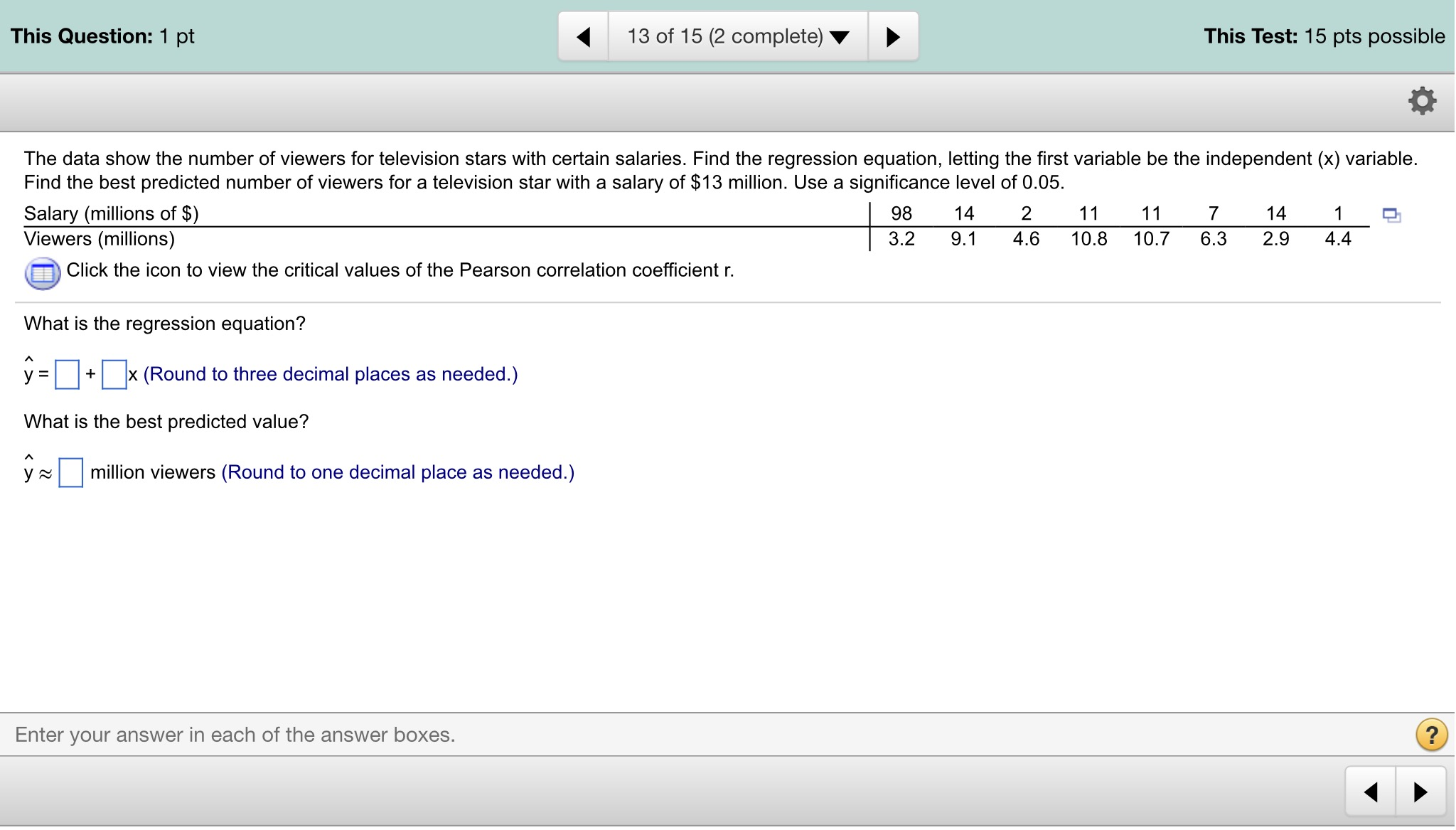 Solved The data show the number of viewers for television