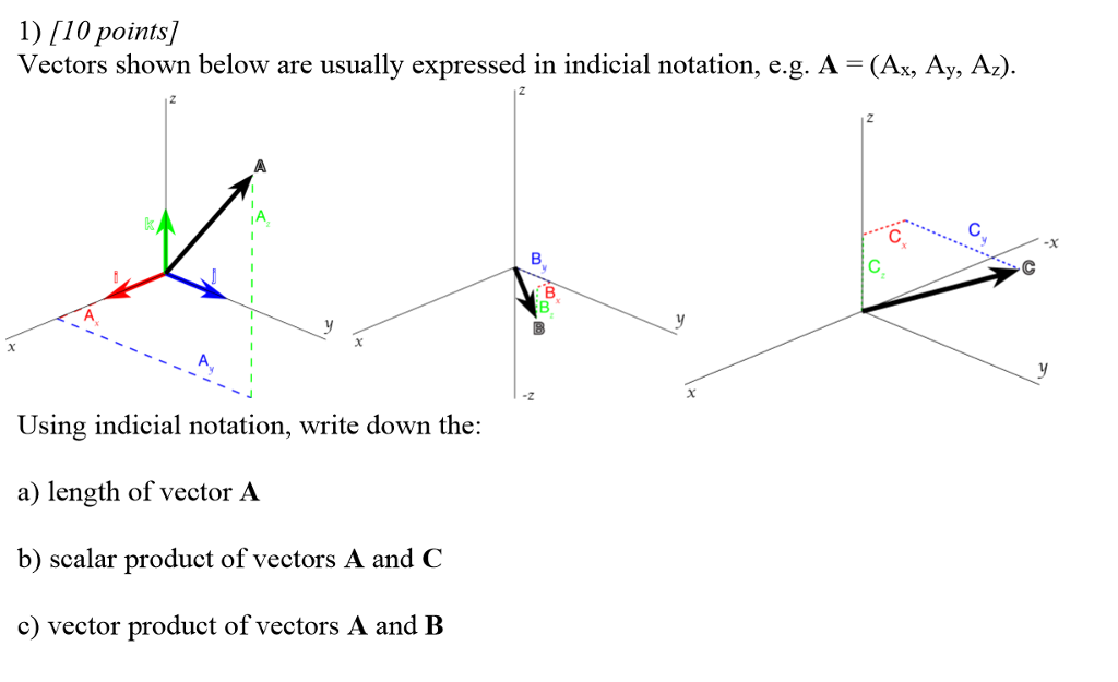 Solved 1) [10 points] Vectors shown below are usually | Chegg.com