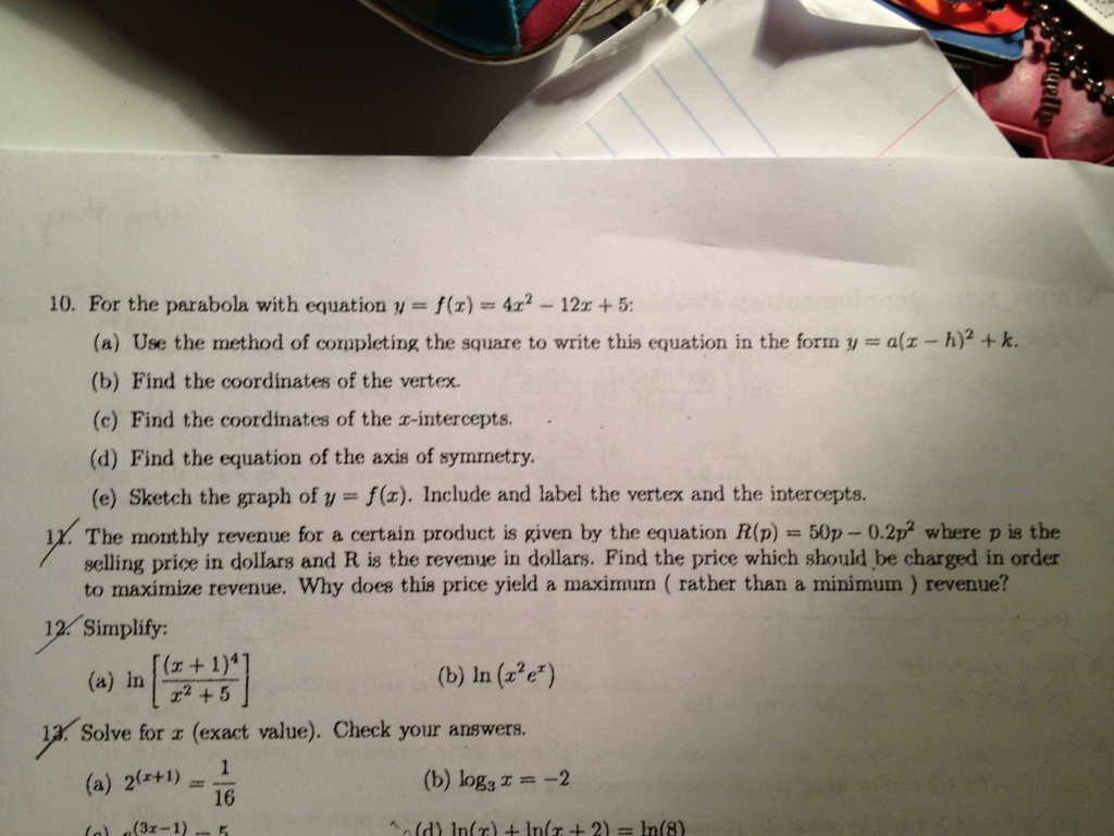 solved-for-the-parabola-with-equation-y-f-x-4x2-12x-chegg