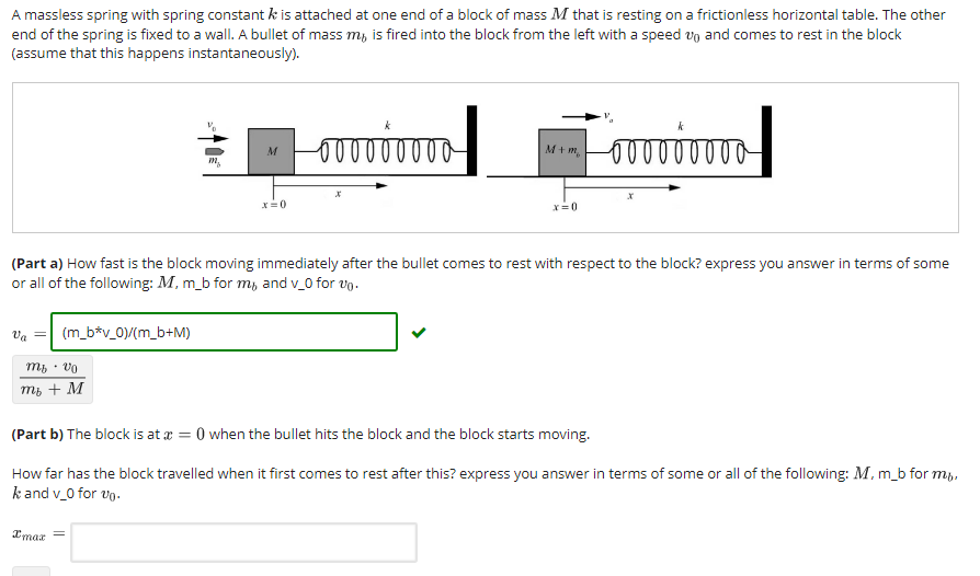 solved-a-massless-spring-with-spring-constant-k-is-attached-chegg