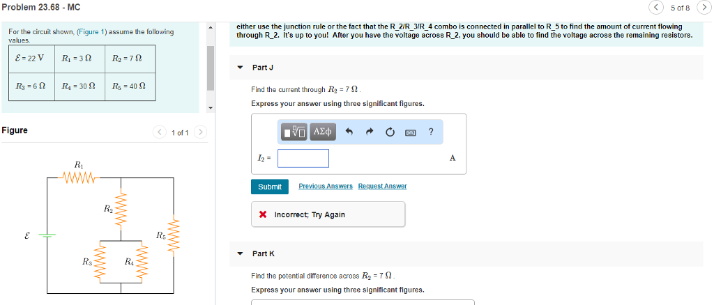 Solved Problem 23.68 MC 5 of8 For the circuit shown, (Figure | Chegg.com