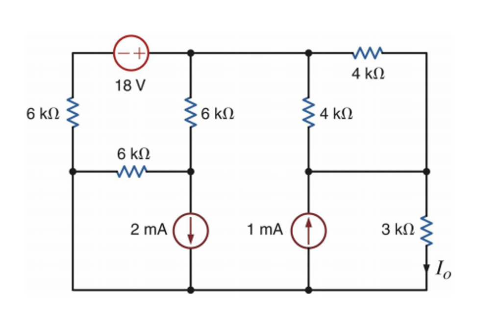 Solved Use Thevenin’s theorem to find I0 in the following | Chegg.com