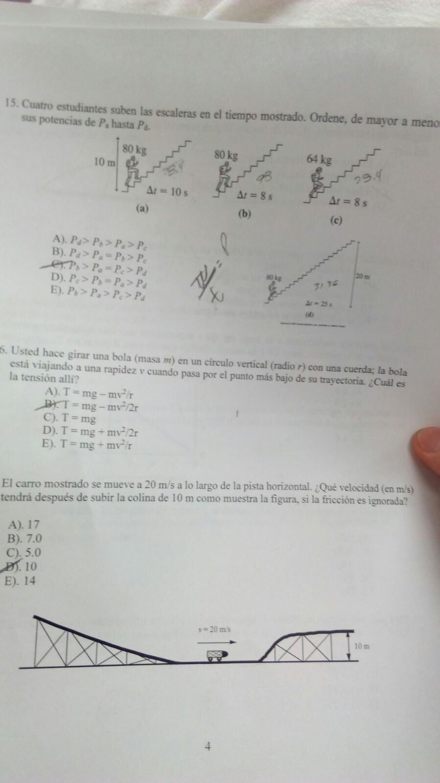 Solved 1.Four students climbing stairs on the time shown.