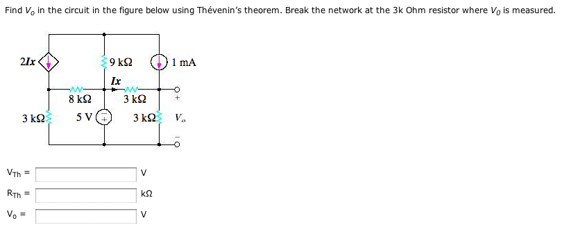 Solved Find V0 in the circuit in the figure below using | Chegg.com