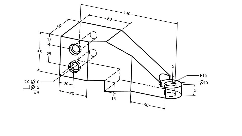 Solved Create front, top, and right orthographic views for | Chegg.com