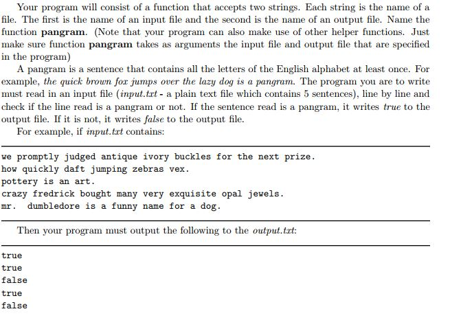 Your program consist of a function that accepts two | Chegg.com