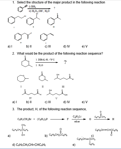 Solved Select the structure of the major product in the | Chegg.com