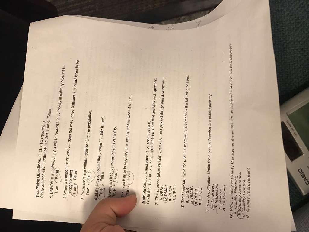 Solved Circle Whether Each Sentence Is Either True Or False Chegg
