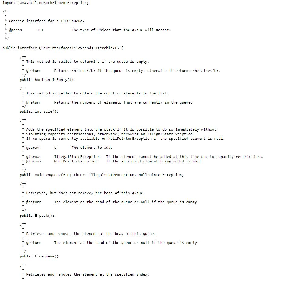 The Lab Java Files * List.java specifies the