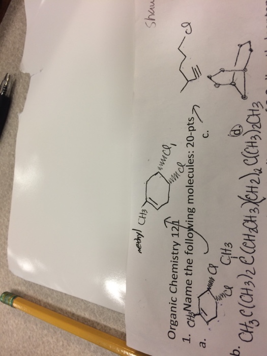 Solved Name The Following Molecules Chegg Com