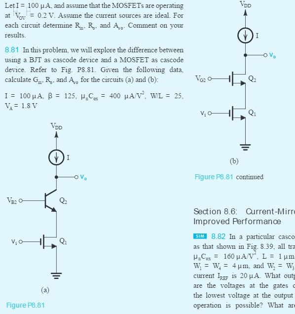 Solved Let I = 100 Mu A. And Assume That The MOSFETs Are | Chegg.com