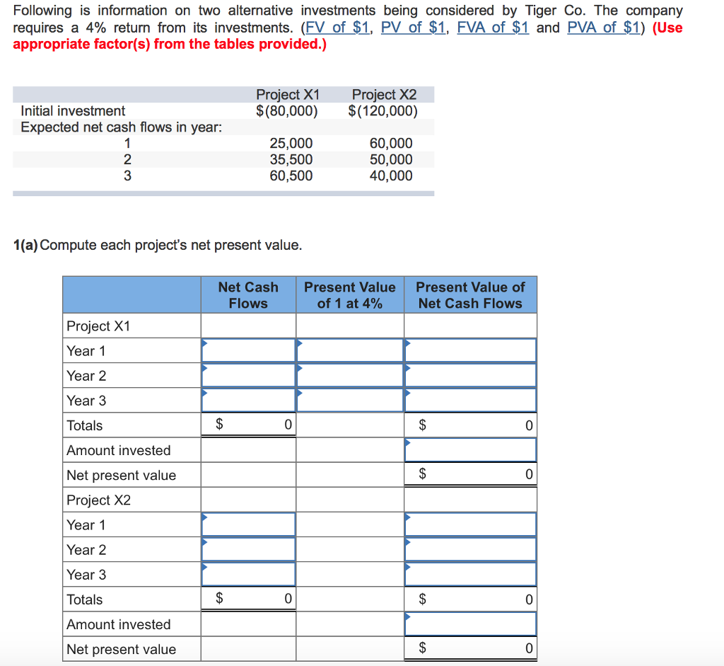 Solved 1(b)Compute Each Project's Profitability Index | Chegg.com